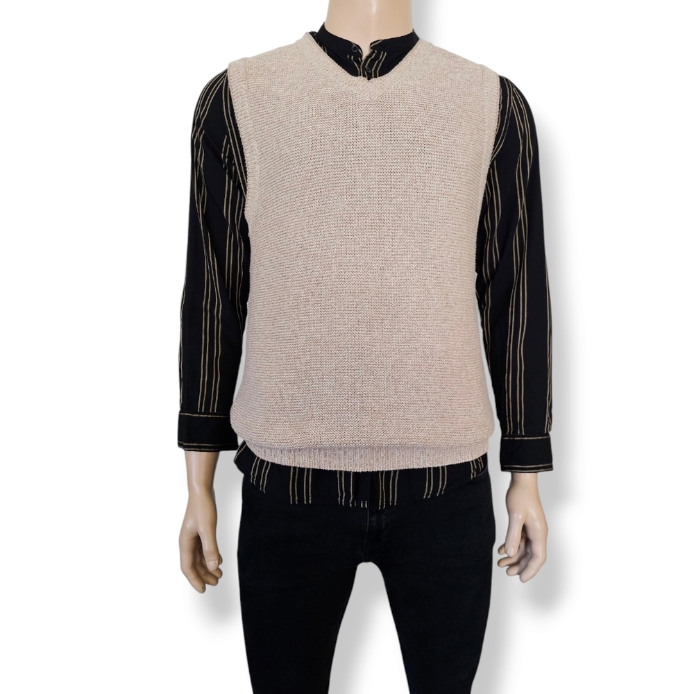 Riggings Beige Vintage Oversized Knit Sweater Size Small
